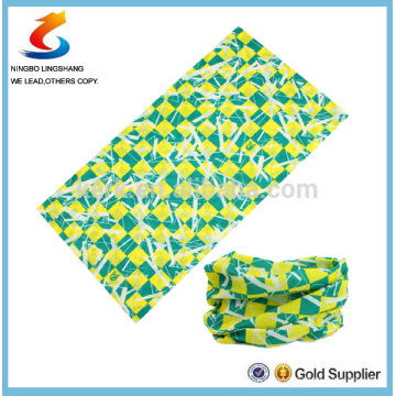 100% Polyester green Multifunctional tube seamless sport headwear scarf ,bandana